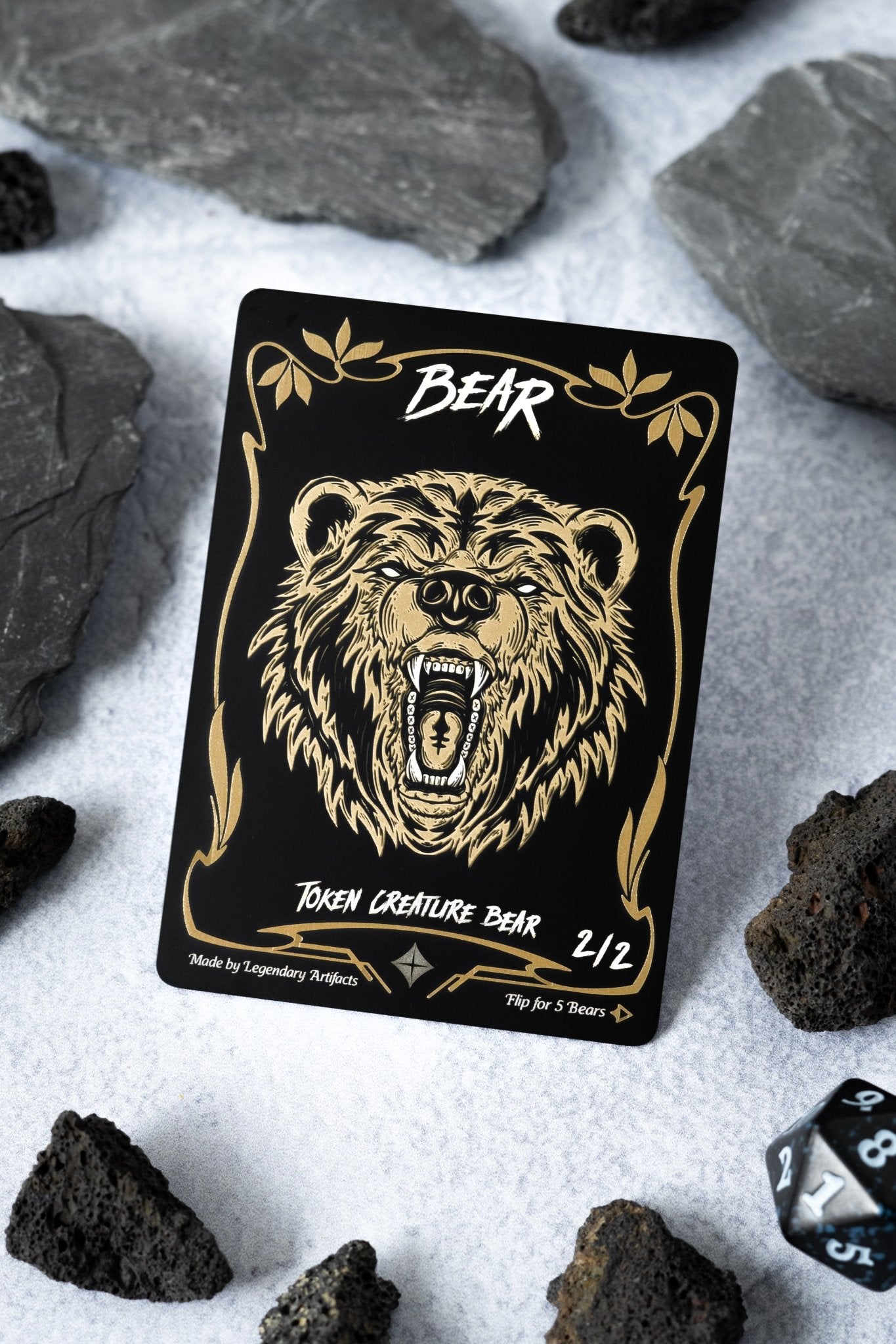 Stainless Steel Bear Token - Metal MTG Tokens | Legendary Artifacts Stainless Steel Bear Token - Metal MTG Tokens | Legendary Artifacts
