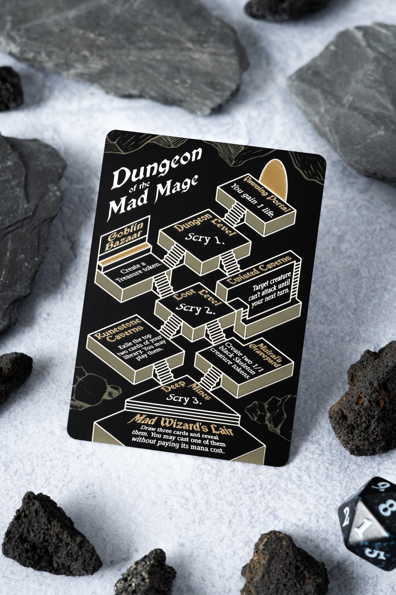 Stainless Steel Dungeon of the Mad Mage Token - Metal MTG Tokens | Legendary Artifacts Stainless Steel Dungeon of the Mad Mage Token - Metal MTG Tokens | Legendary Artifacts