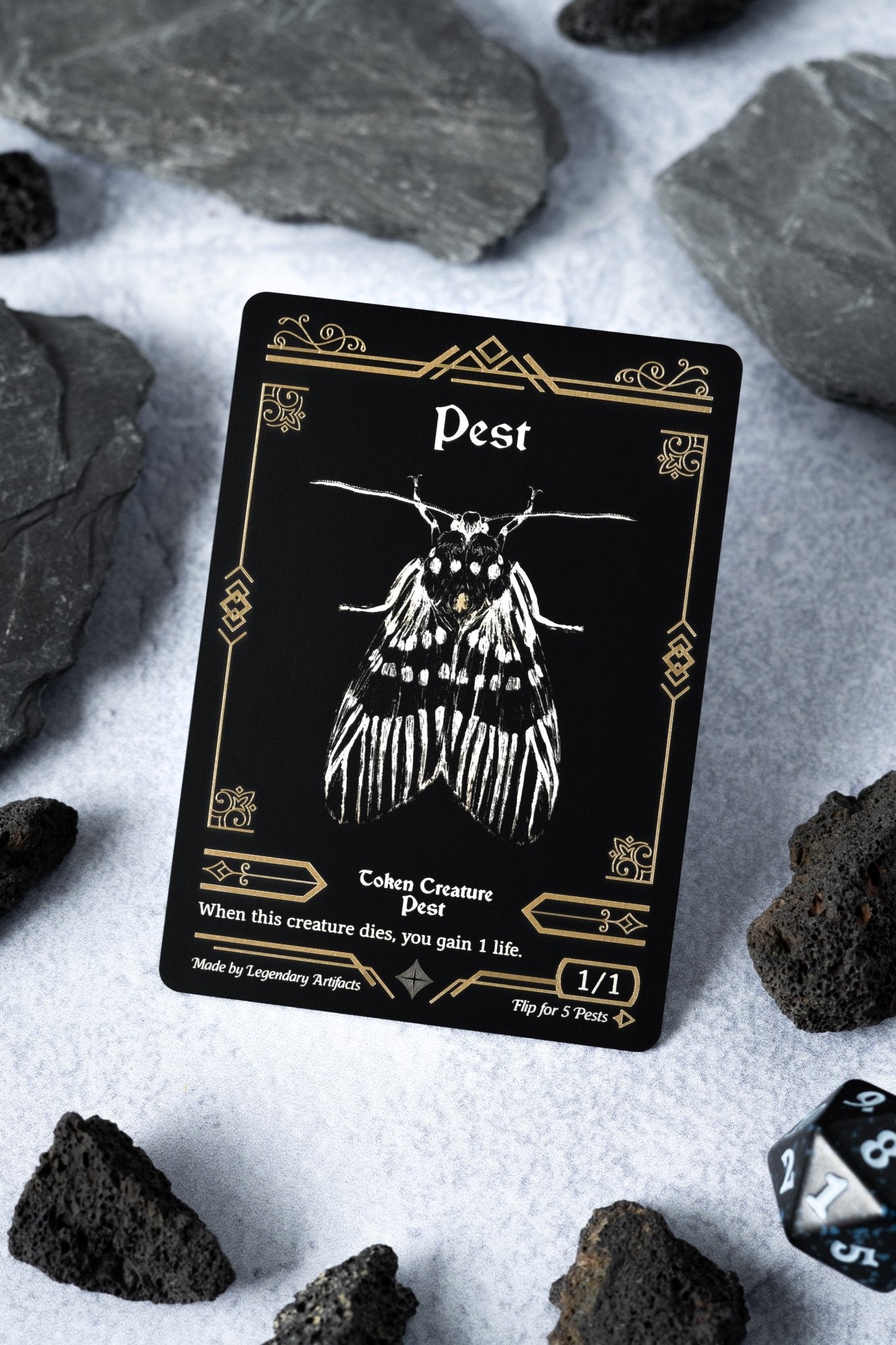 Stainless Steel Pest Token - Metal MTG Tokens | Legendary Artifacts Stainless Steel Pest Token - Metal MTG Tokens | Legendary Artifacts