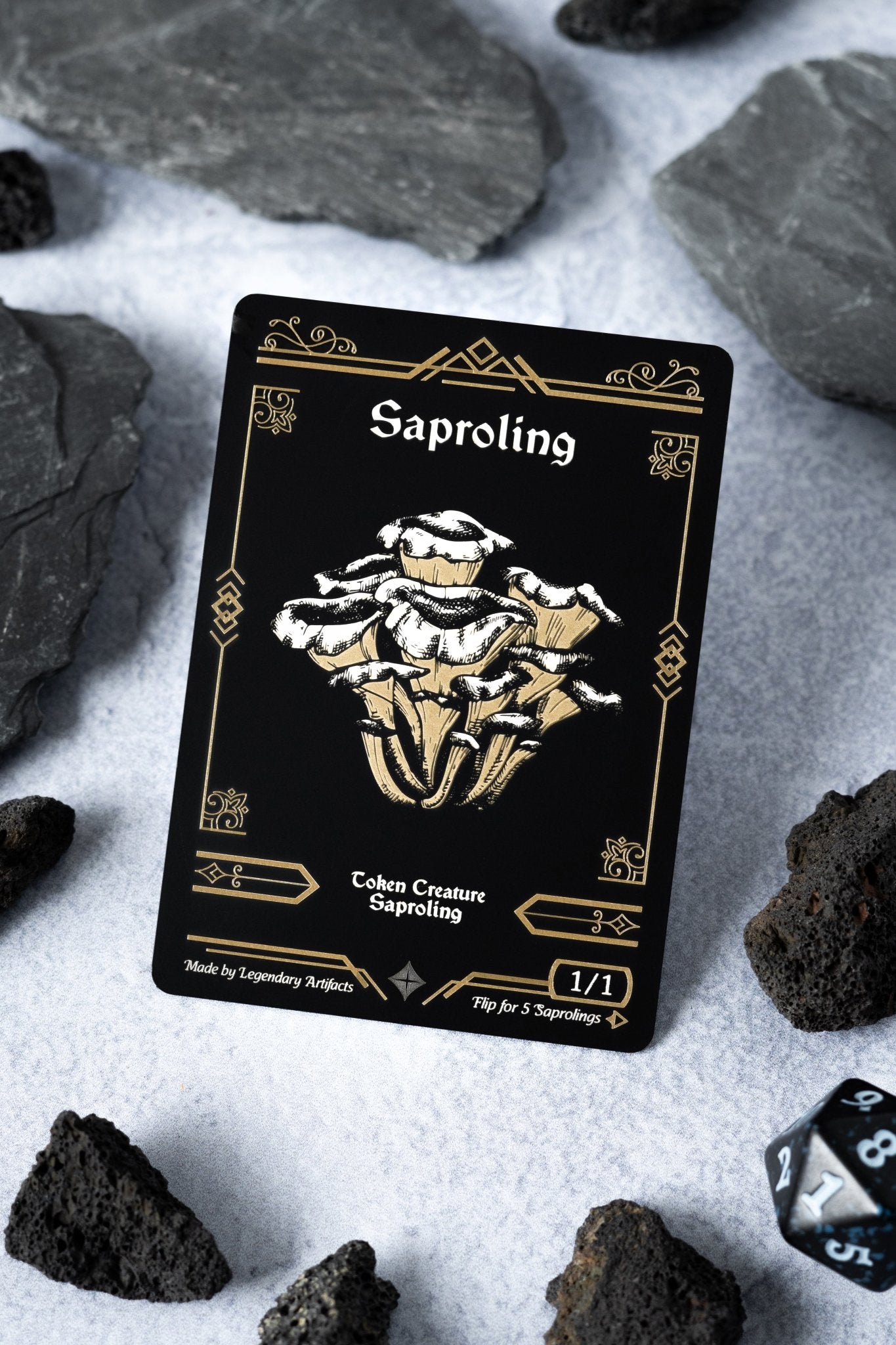 Stainless Steel Saproling Token - Metal MTG Tokens | Legendary Artifacts Stainless Steel Saproling Token - Metal MTG Tokens | Legendary Artifacts
