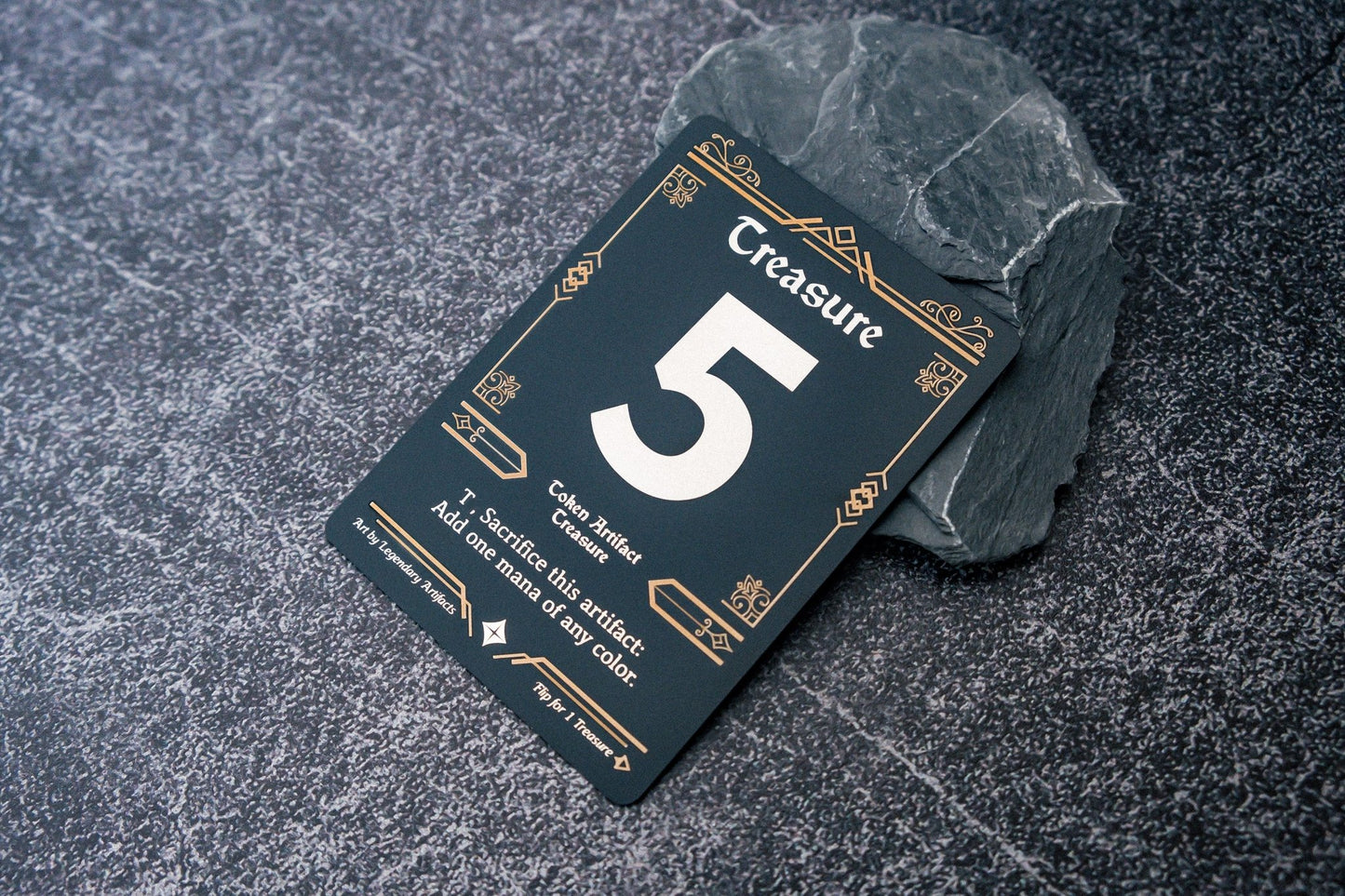 Engraved Steel Treasure Token, Double Sided - Legendary Artifacts