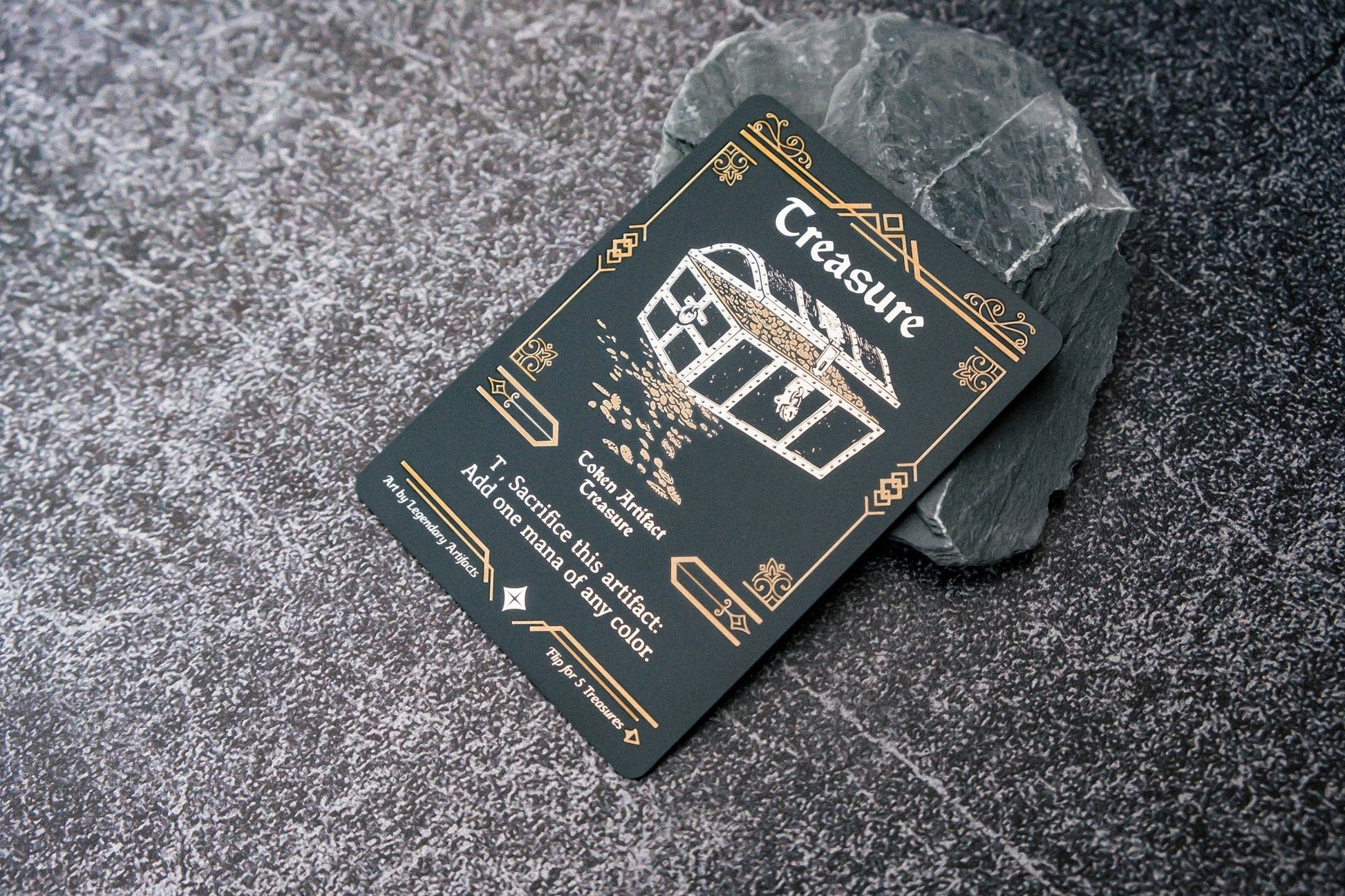 Engraved Steel Treasure Token, Double Sided - Legendary Artifacts