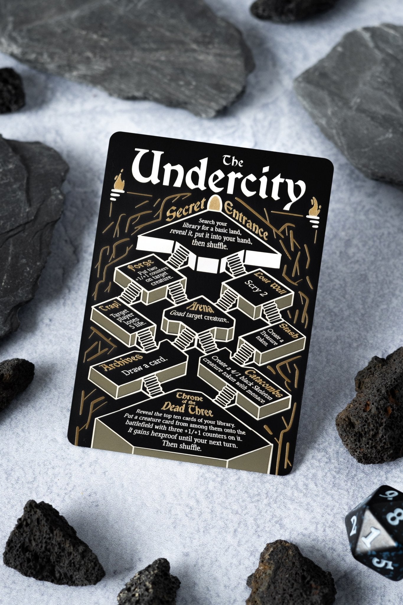Stainless Steel Undercity Token - Metal MTG Tokens | Legendary Artifacts Stainless Steel Undercity Token - Metal MTG Tokens | Legendary Artifacts