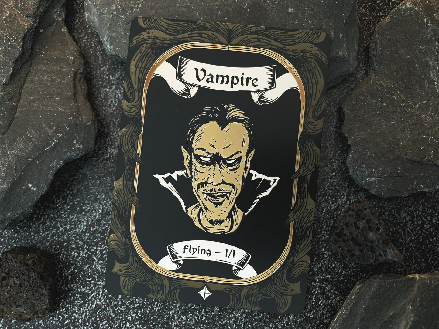 Engraved Steel Vampire Token (Flying) - Legendary Artifacts