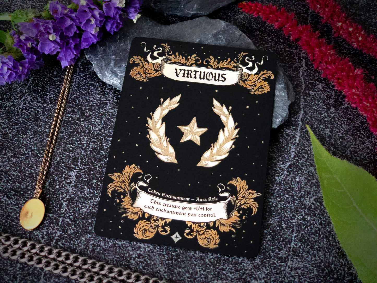 Engraved Steel Virtuous Role Token - Legendary Artifacts