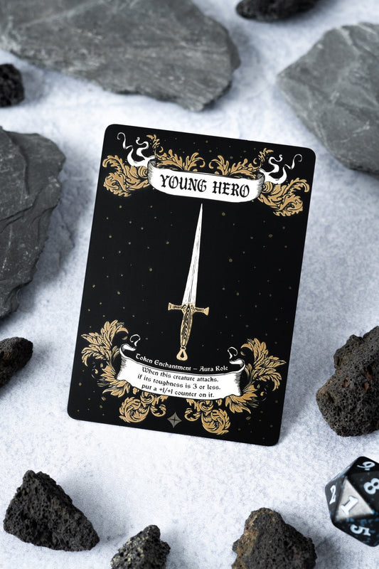 Engraved Steel Young Hero Role Token - Legendary Artifacts