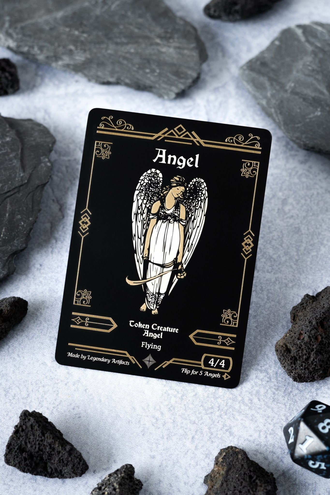Stainless Steel Angel Token for Magic: The Gathering - Legendary Artifacts