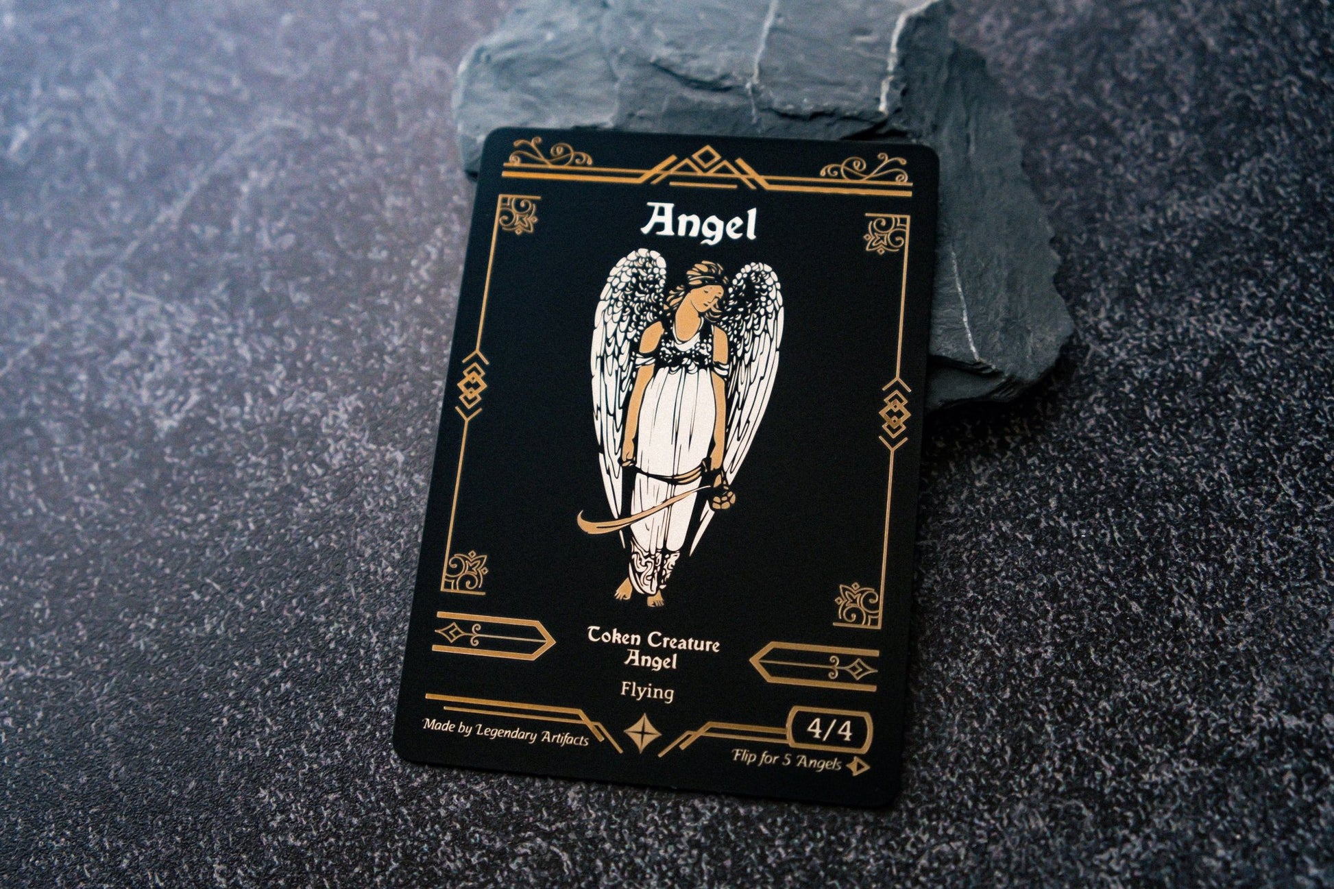 Stainless Steel Angel Token for Magic: The Gathering - Legendary Artifacts