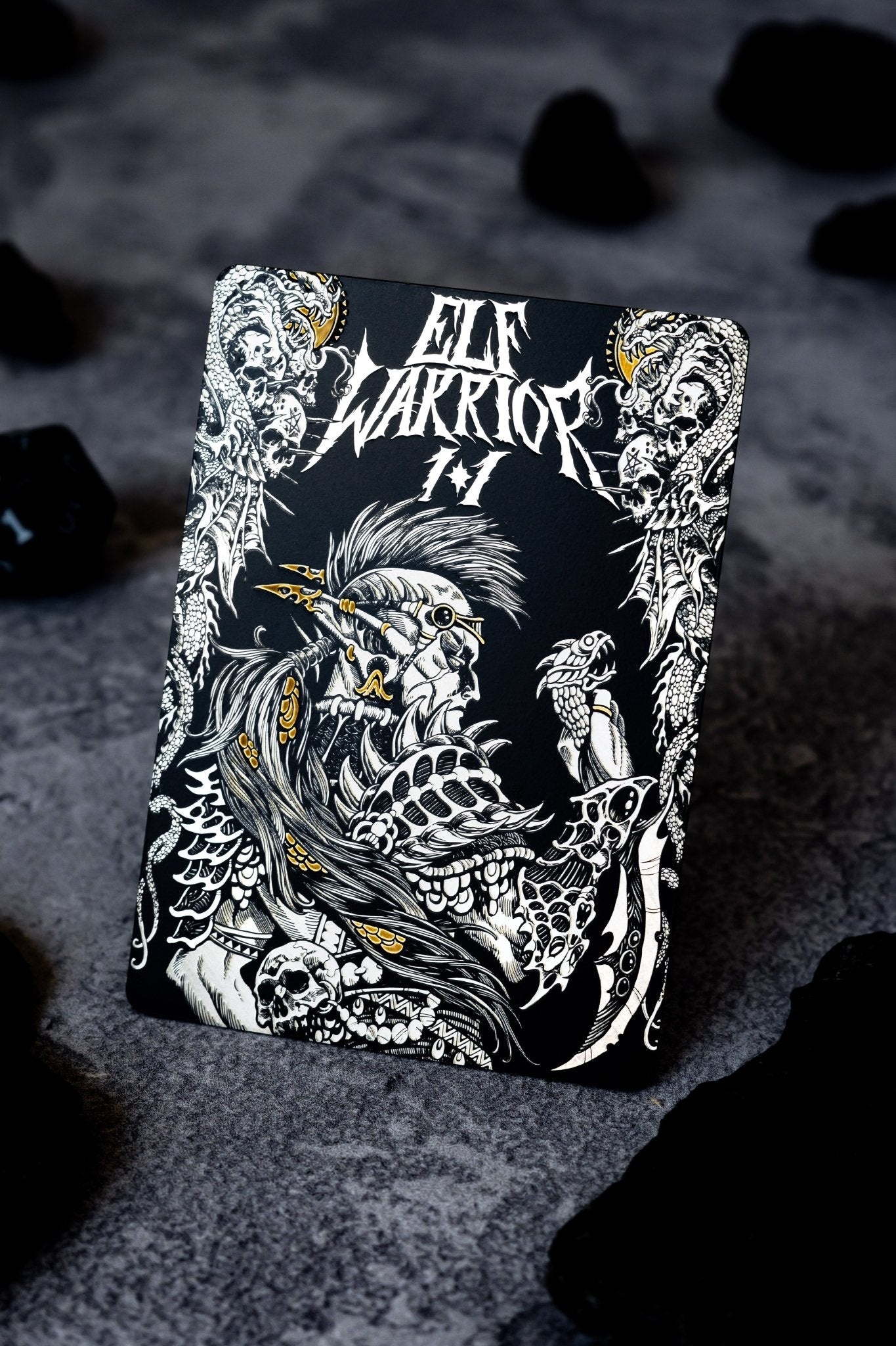 Stainless Steel Elf Warrior Token Stainless Steel Elf Warrior Token