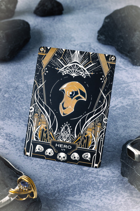 Stainless Steel Azem Crystal Hero Token