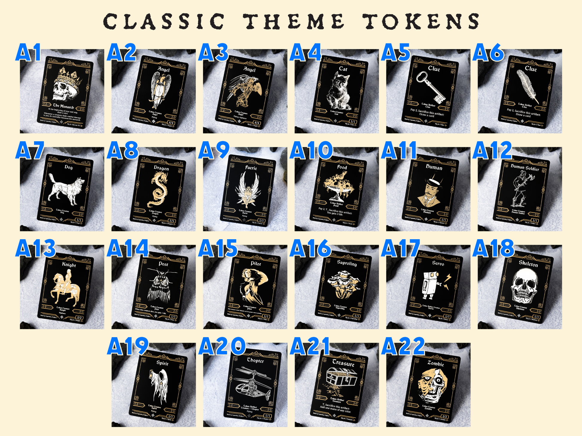 Stainless Steel Token Bundle - Metal MTG Tokens | Legendary Artifacts Stainless Steel Token Bundle - Metal MTG Tokens | Legendary Artifacts