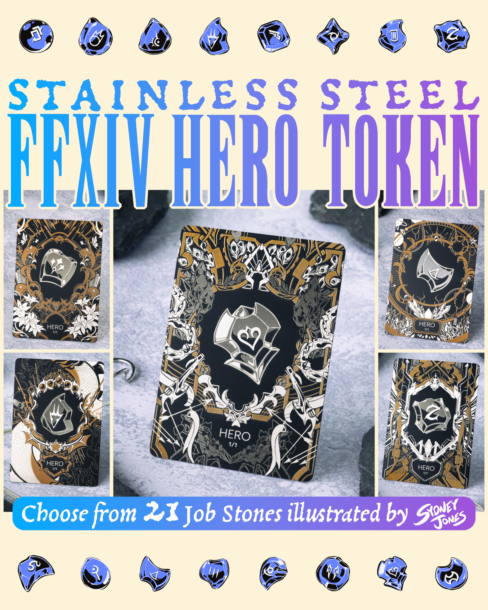 Stainless Steel Hero Token - Metal MTG Tokens | Legendary Artifacts