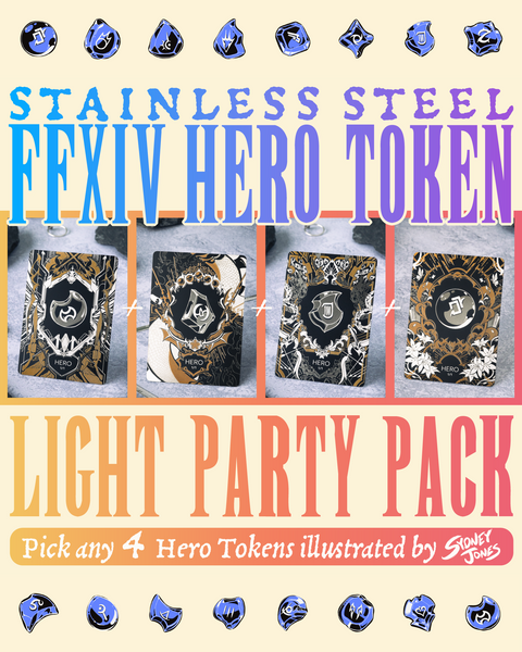 Stainless Steel Light Party Pack - Metal MTG Tokens | Legendary