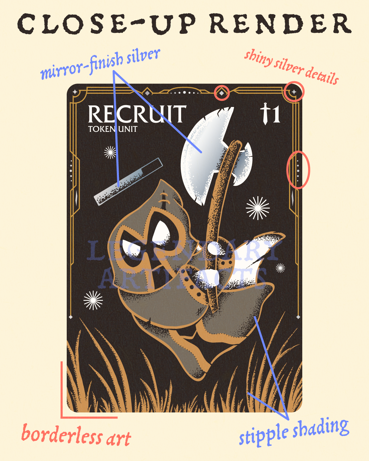 Stainless Steel Recruit Token - Metal Riftbound Tokens | Legendary Artifacts Stainless Steel Recruit Token - Metal Riftbound Tokens | Legendary Artifacts