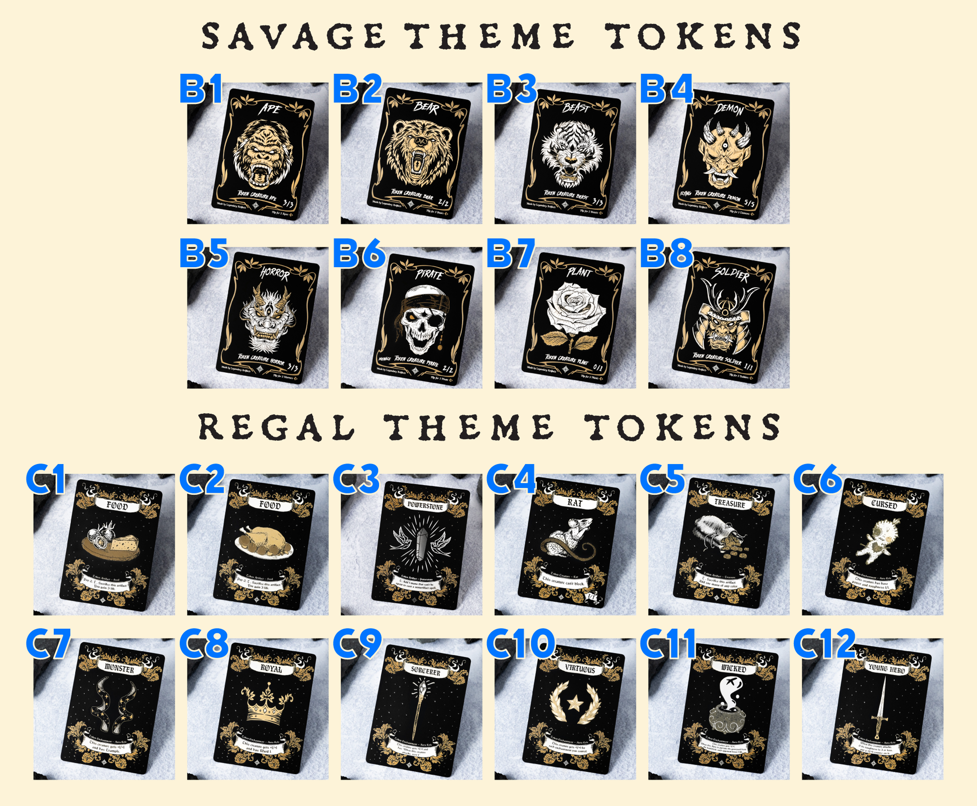 Stainless Steel Token Bundle - Metal MTG Tokens | Legendary Artifacts Stainless Steel Token Bundle - Metal MTG Tokens | Legendary Artifacts