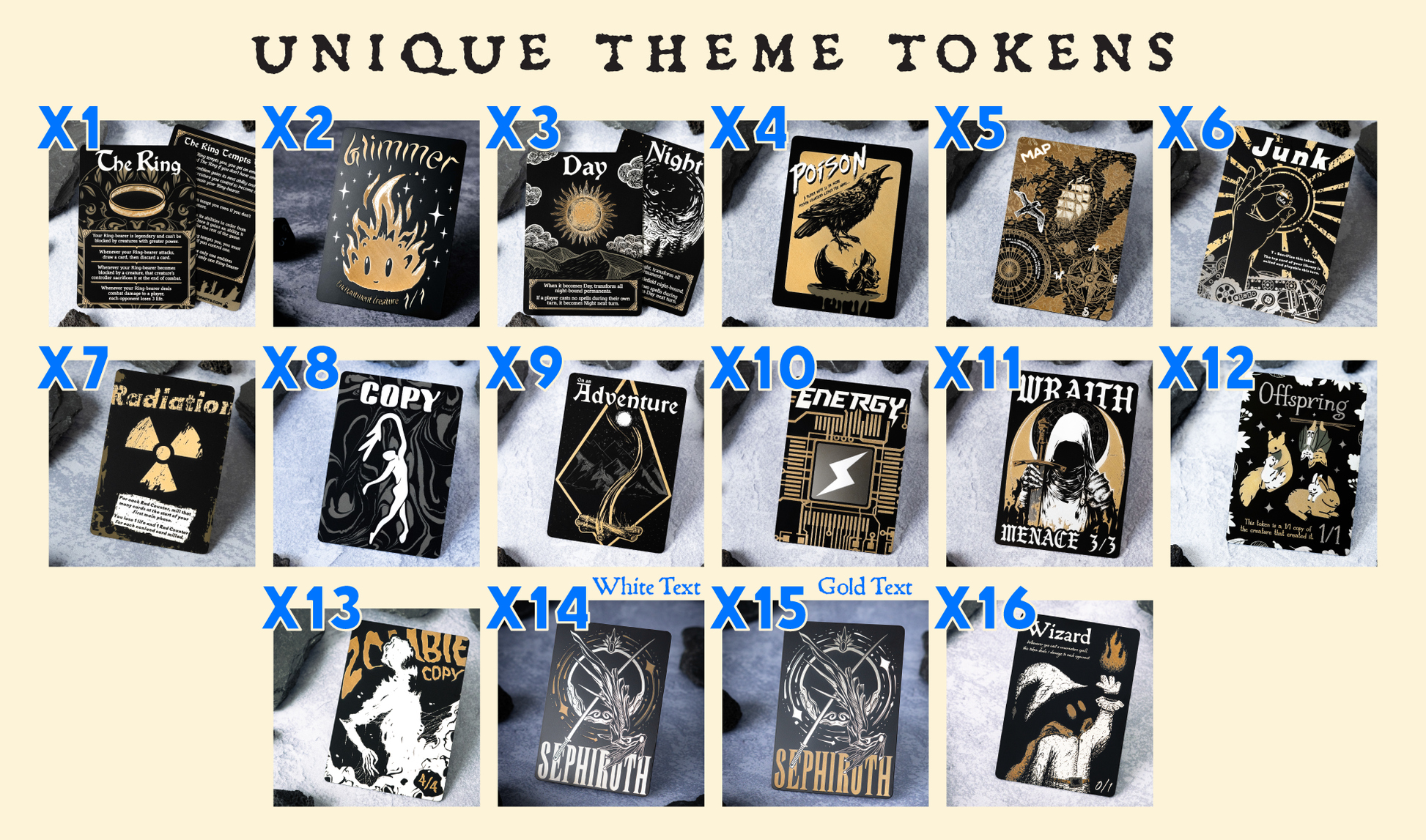 Stainless Steel Token Bundle - Metal MTG Tokens | Legendary Artifacts Stainless Steel Token Bundle - Metal MTG Tokens | Legendary Artifacts
