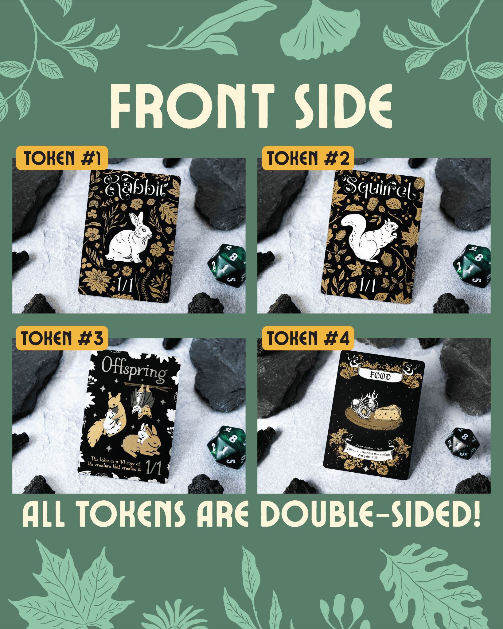 Bloom Draft Token Bundle - Metal MTG Tokens | Legendary Artifacts