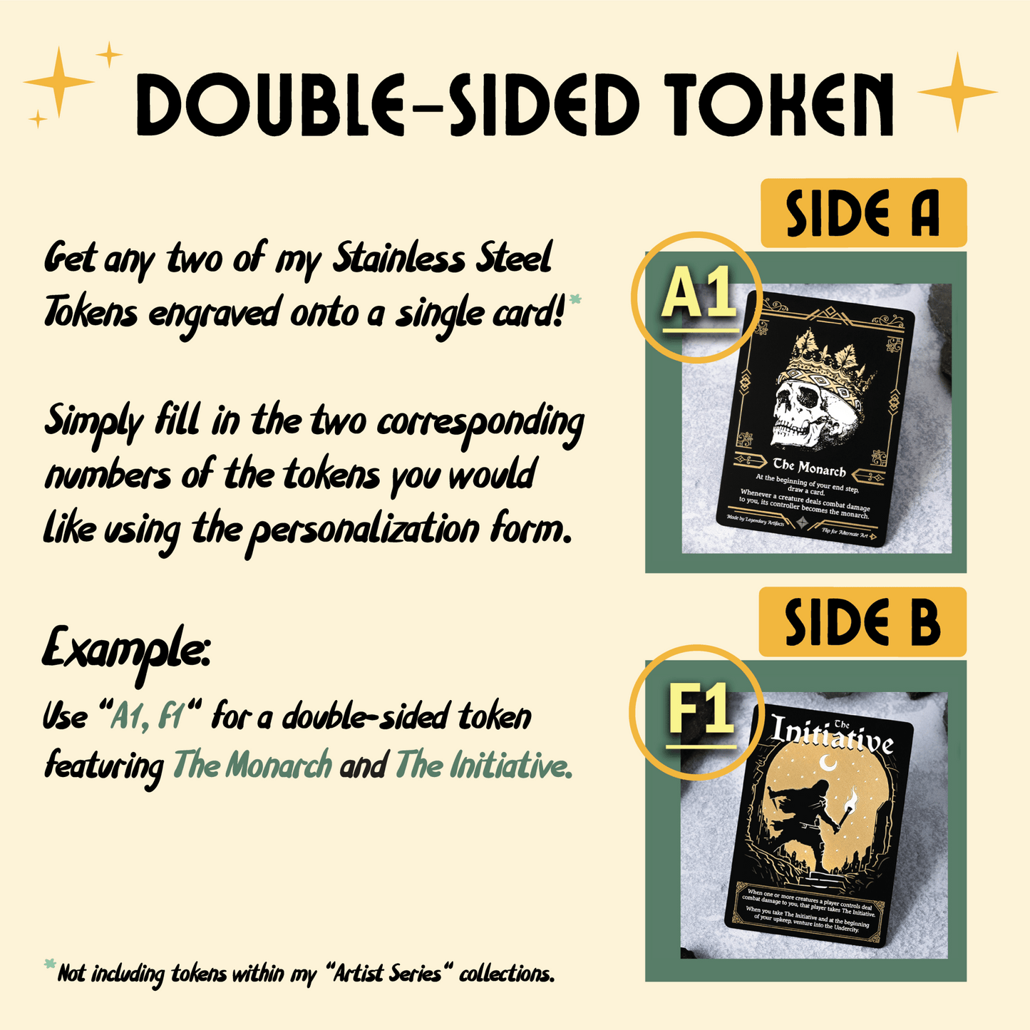 Build your own Double - Sided Stainless Steel Token - Legendary Artifacts