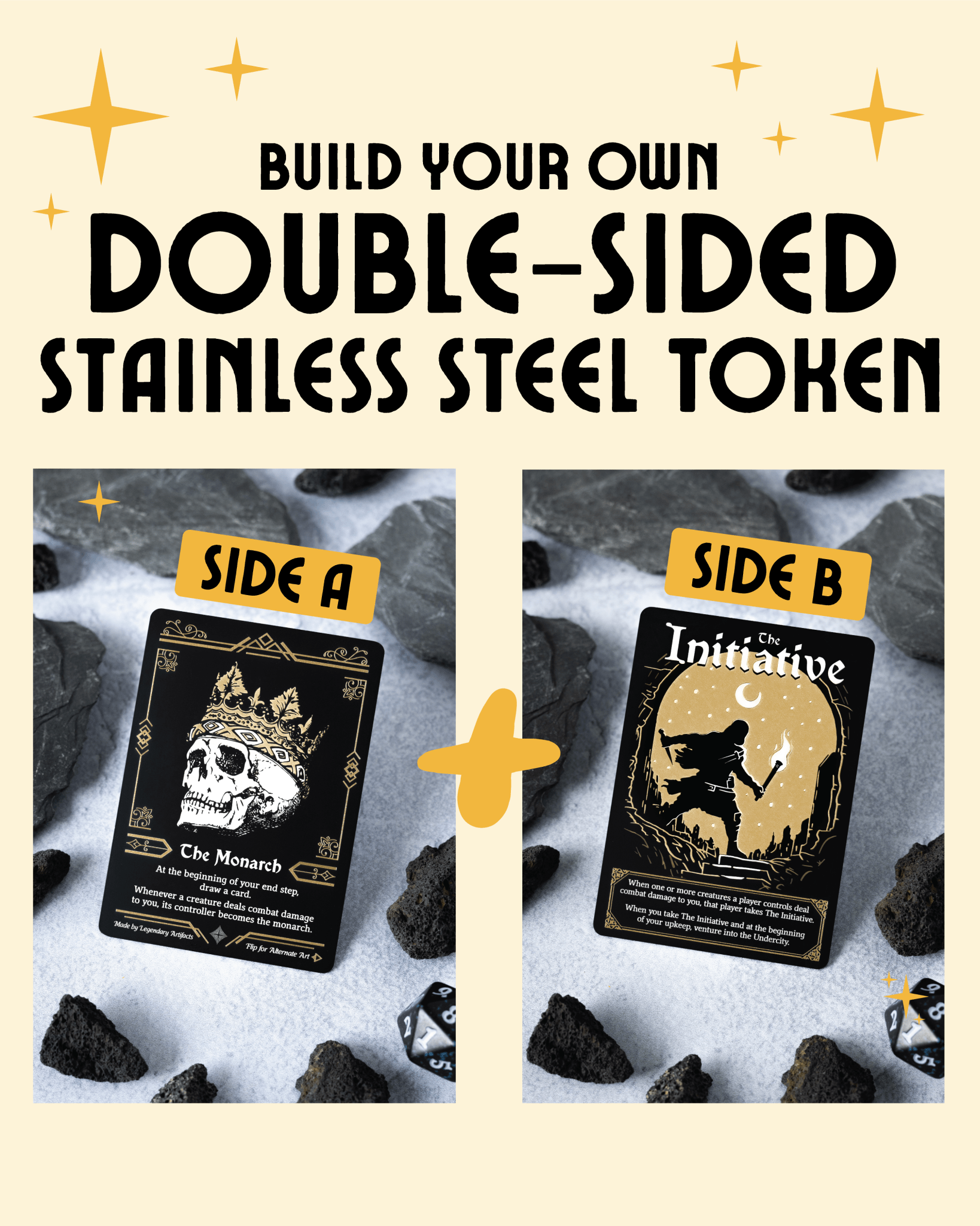 Build your own Double - Sided Stainless Steel Token - Legendary Artifacts