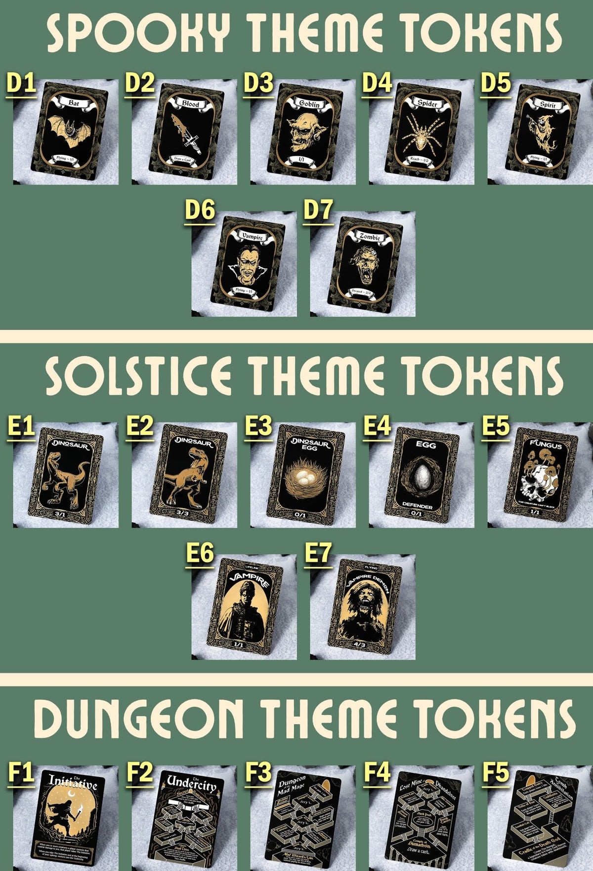 Stainless Steel Token Bundle - Metal MTG Tokens | Legendary Artifacts
