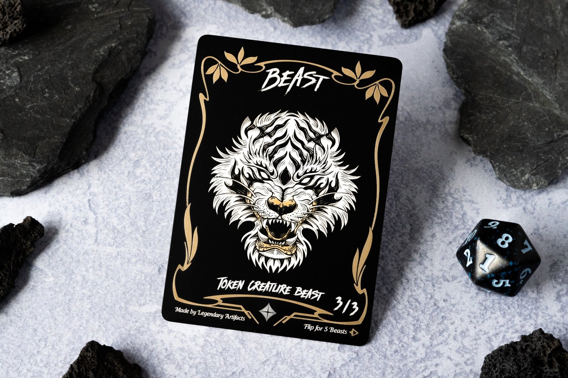 Stainless Steel Beast Token - Metal MTG Tokens | Legendary Artifacts Stainless Steel Beast Token - Metal MTG Tokens | Legendary Artifacts