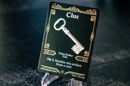 Engraved Steel Clue Token, Double Sided - Legendary Artifacts