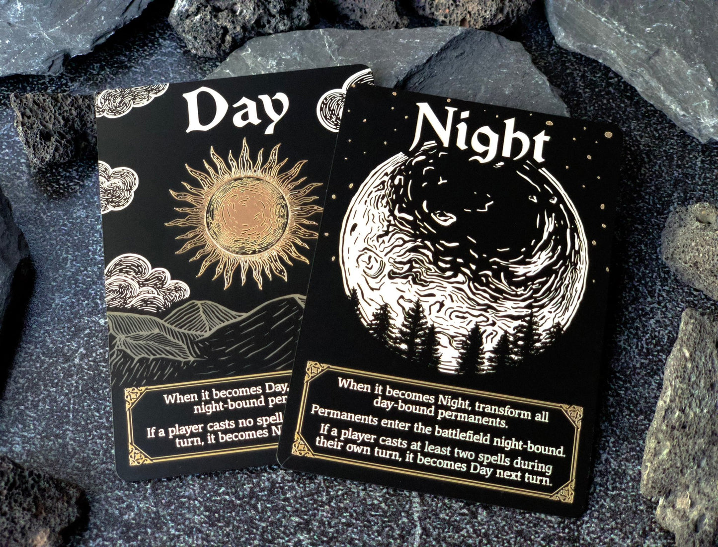 mtg day night cards Stainless Steel Day / Night Token - Metal MTG Tokens