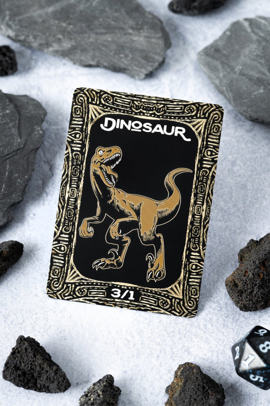 Engraved Steel Dinosaur Token (3-1) - Legendary Artifacts