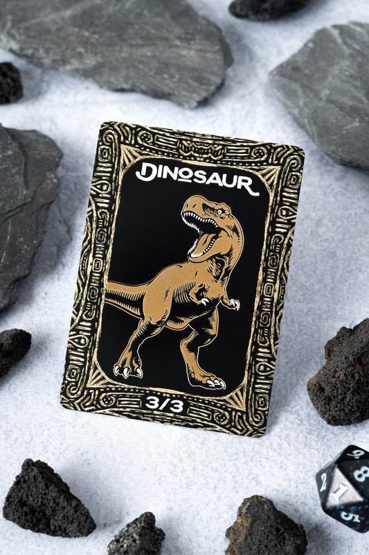 Engraved Steel Dinosaur Token (3-3) - Legendary Artifacts