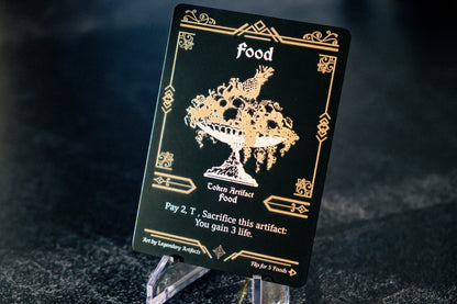 Engraved Steel Food Token, Double Sided - Legendary Artifacts