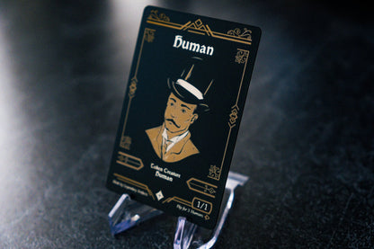 Engraved Steel Human Token, Double Sided - Legendary Artifacts