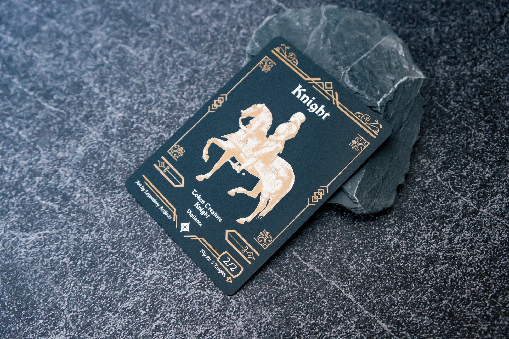 Stainless Steel Knight Token - Metal MTG Tokens | Legendary Artifacts Stainless Steel Knight Token - Metal MTG Tokens | Legendary Artifacts