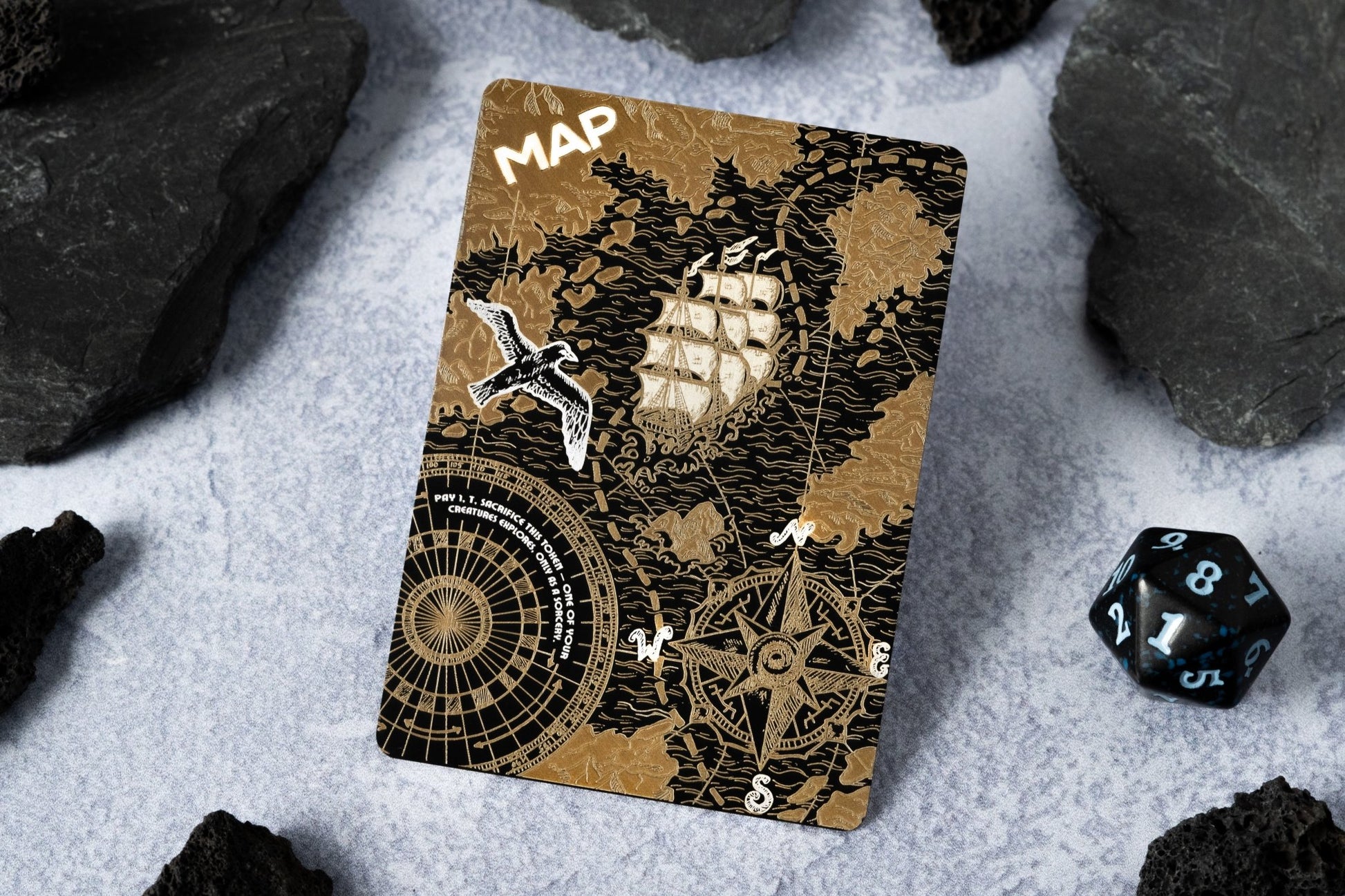 mtg map token cards Stainless Steel Map Token - Metal MTG Tokens