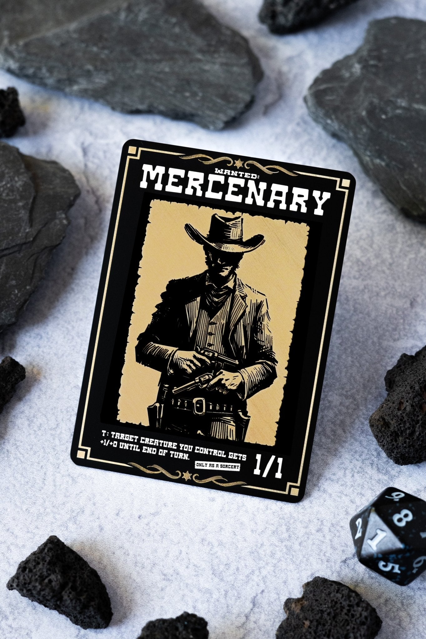 Stainless Steel Mercenary Token - Metal MTG Tokens | Legendary Artifacts