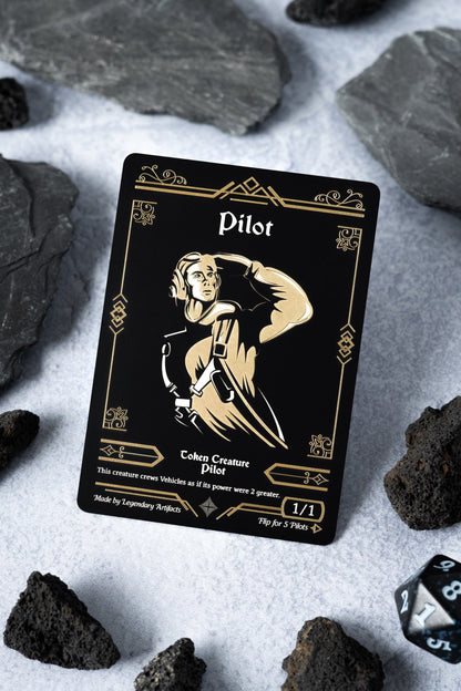 mtg cards that make pilot tokens Stainless Steel Pilot Token - Metal MTG Tokens