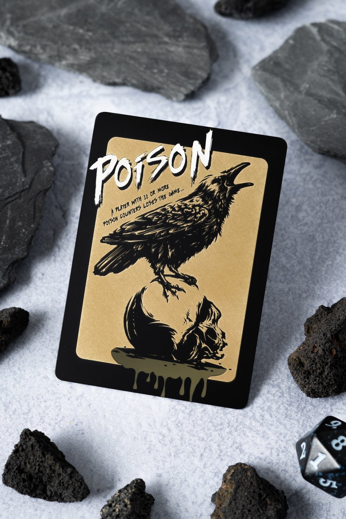 Stainless Steel Poison Token - Metal MTG Tokens