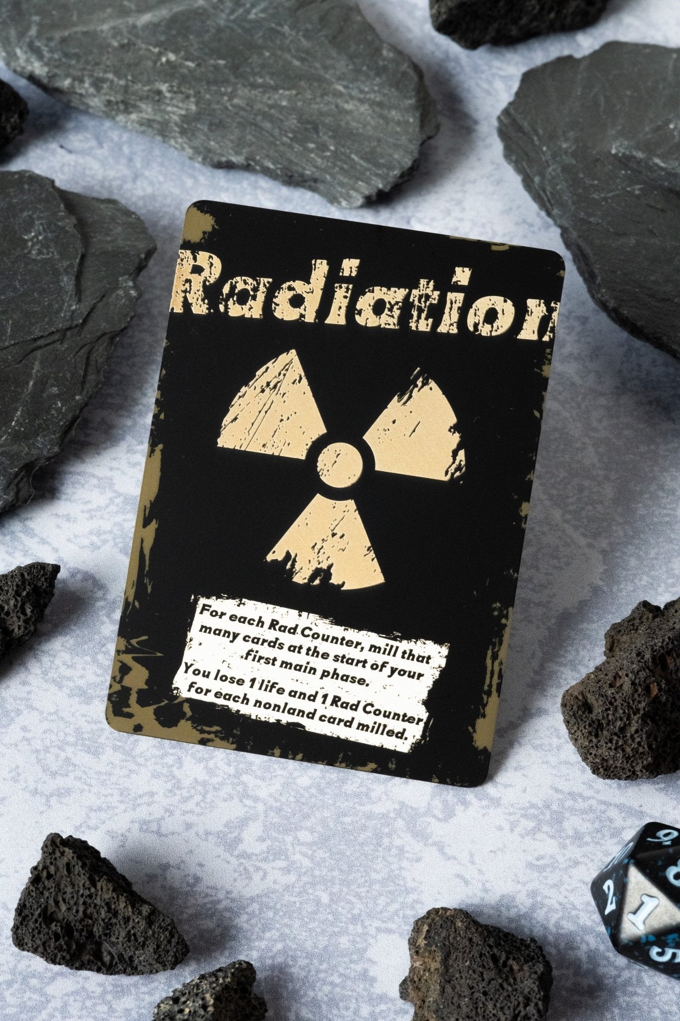 Stainless Steel Radiation Token - Metal MTG Tokens