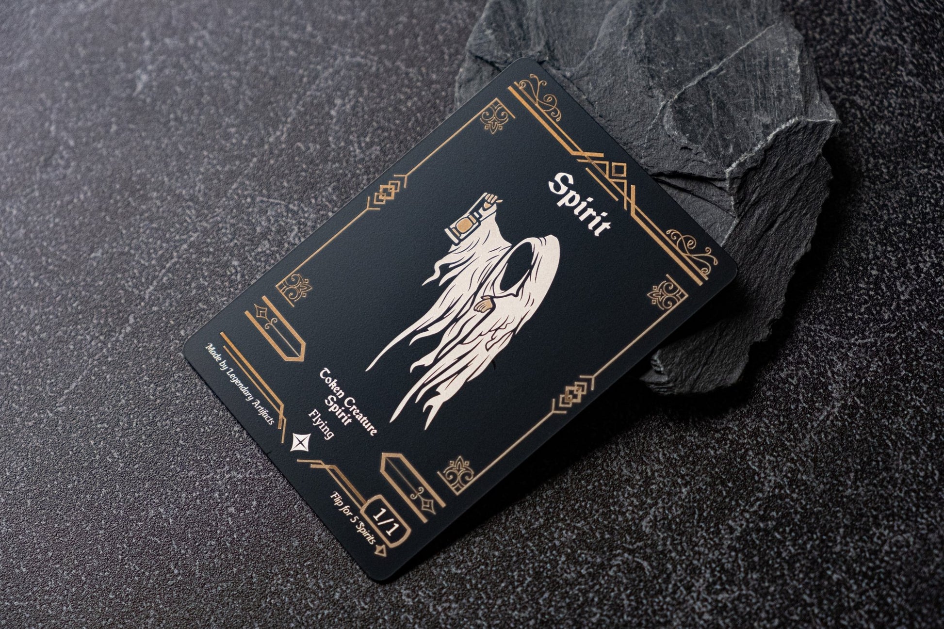 Stainless Steel Spirit Token - Metal MTG Tokens | Legendary Artifacts Stainless Steel Spirit Token - Metal MTG Tokens | Legendary Artifacts