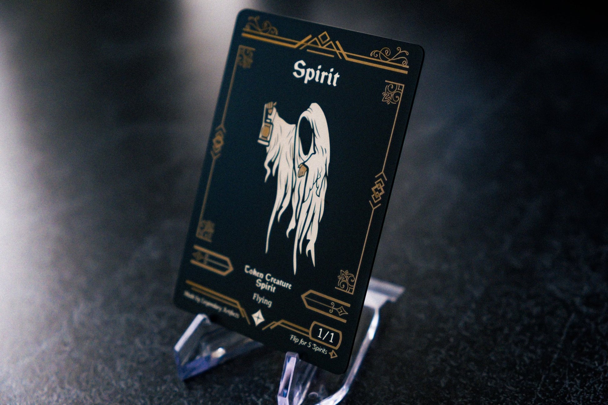 Engraved Steel Spirit Token, Double Sided - Legendary Artifacts