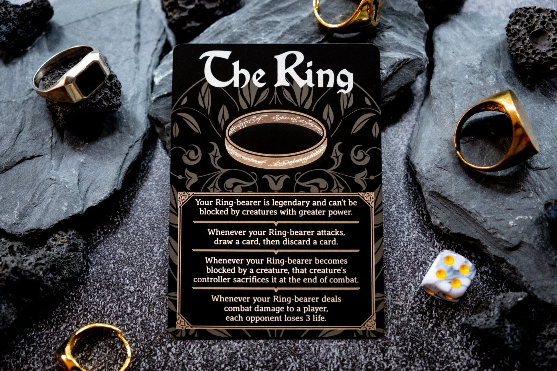 Stainless Steel The Ring Token - Metal MTG Tokens | Legendary Artifacts Stainless Steel The Ring Token - Metal MTG Tokens | Legendary Artifacts