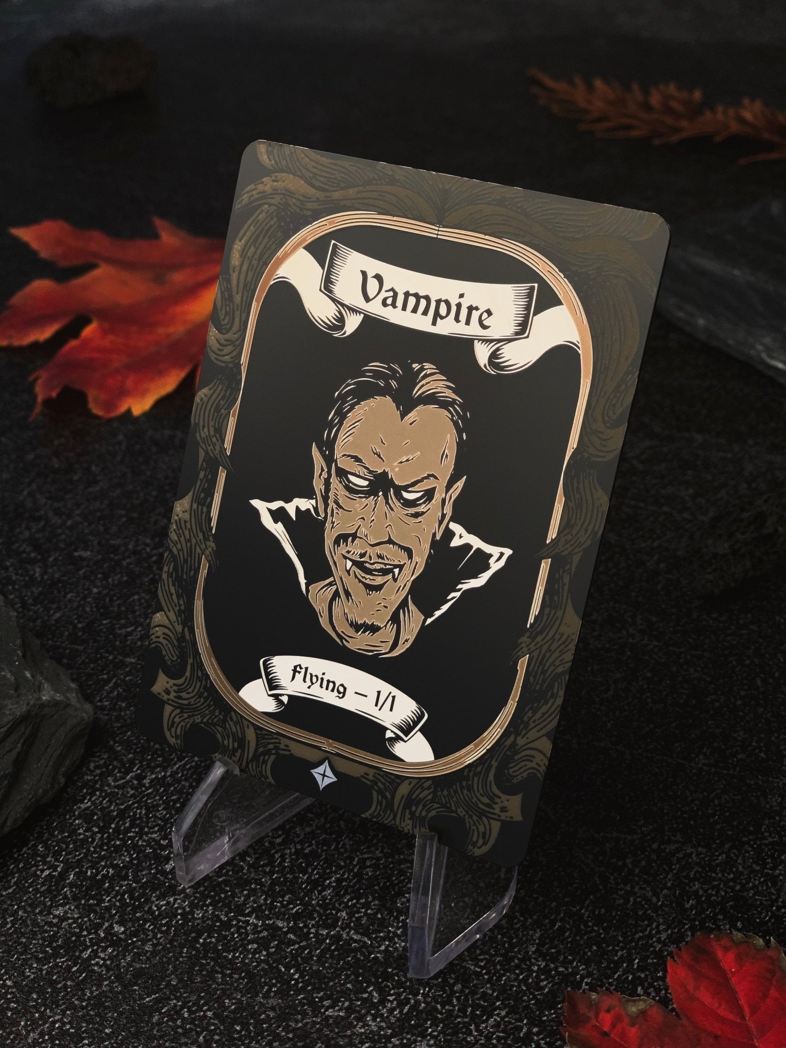 Stainless Steel Vampire Token - Metal MTG Tokens | Legendary Artifacts