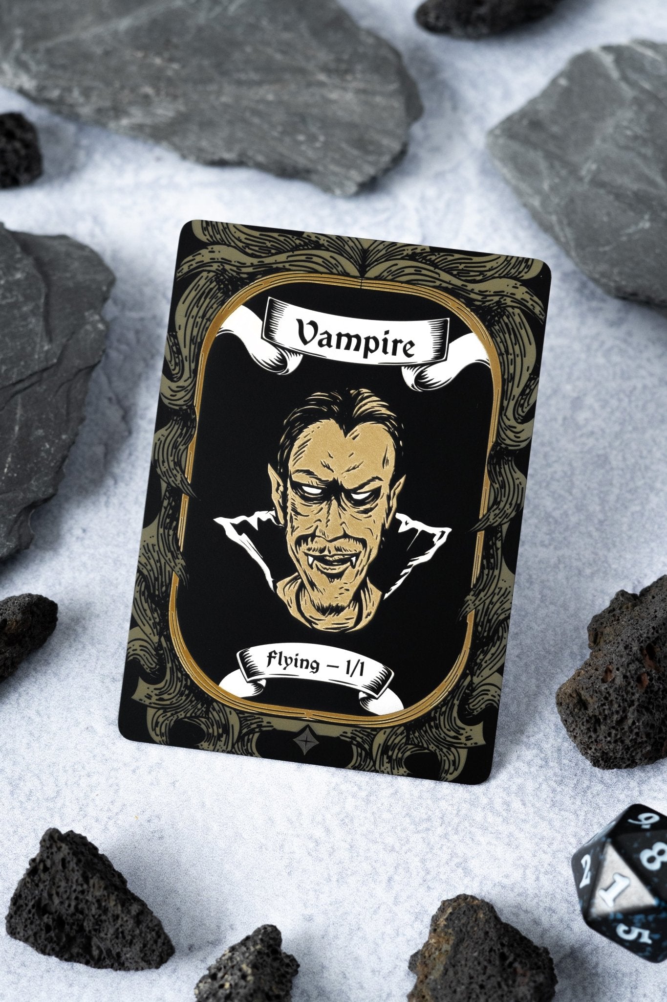 Stainless Steel Vampire Token - Metal MTG Tokens | Legendary Artifacts