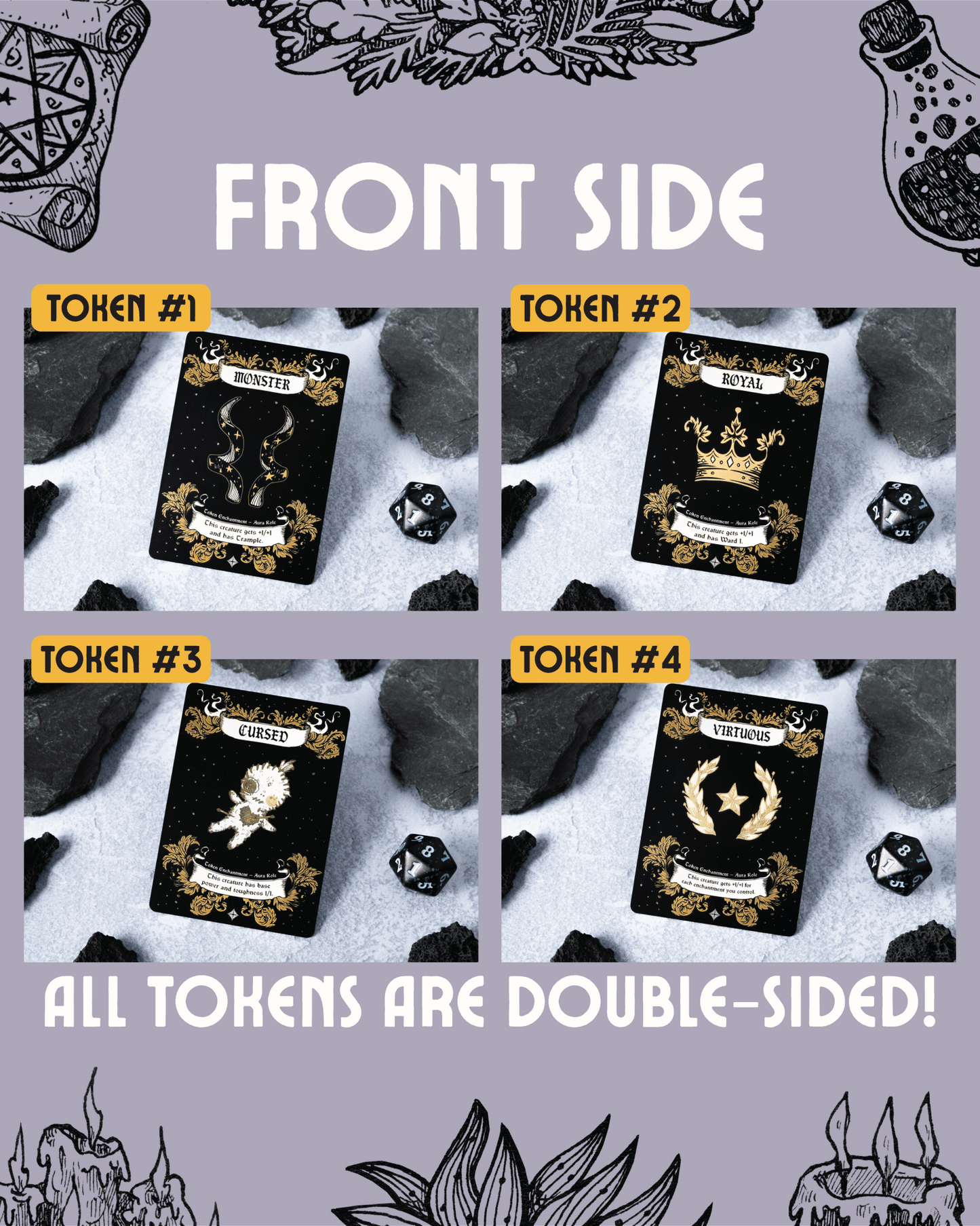 Stainless Steel Aura Role Token Bundle - Legendary Artifacts