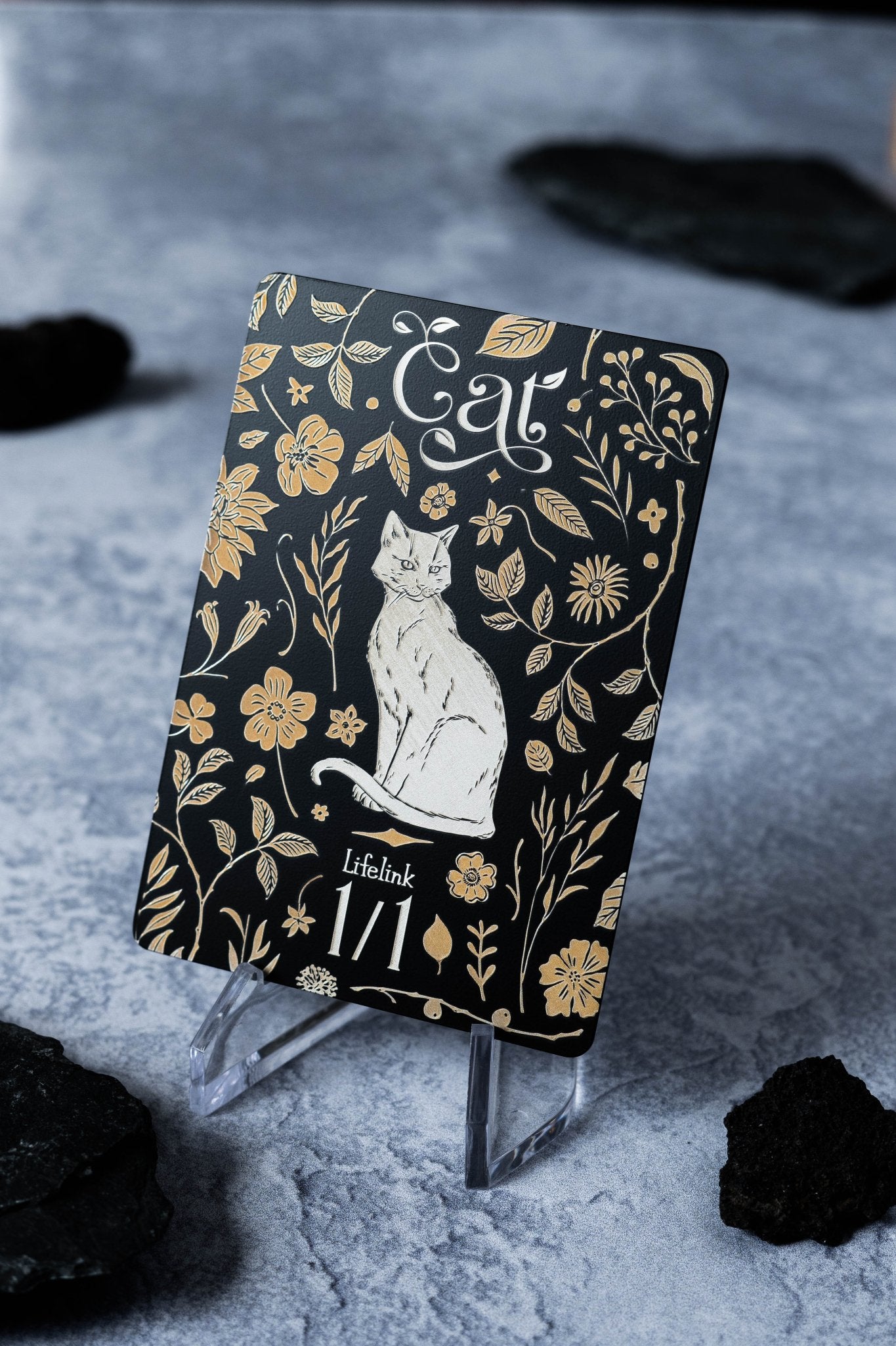 mtg cat token cards Stainless Steel Cat Token - Metal MTG Tokens