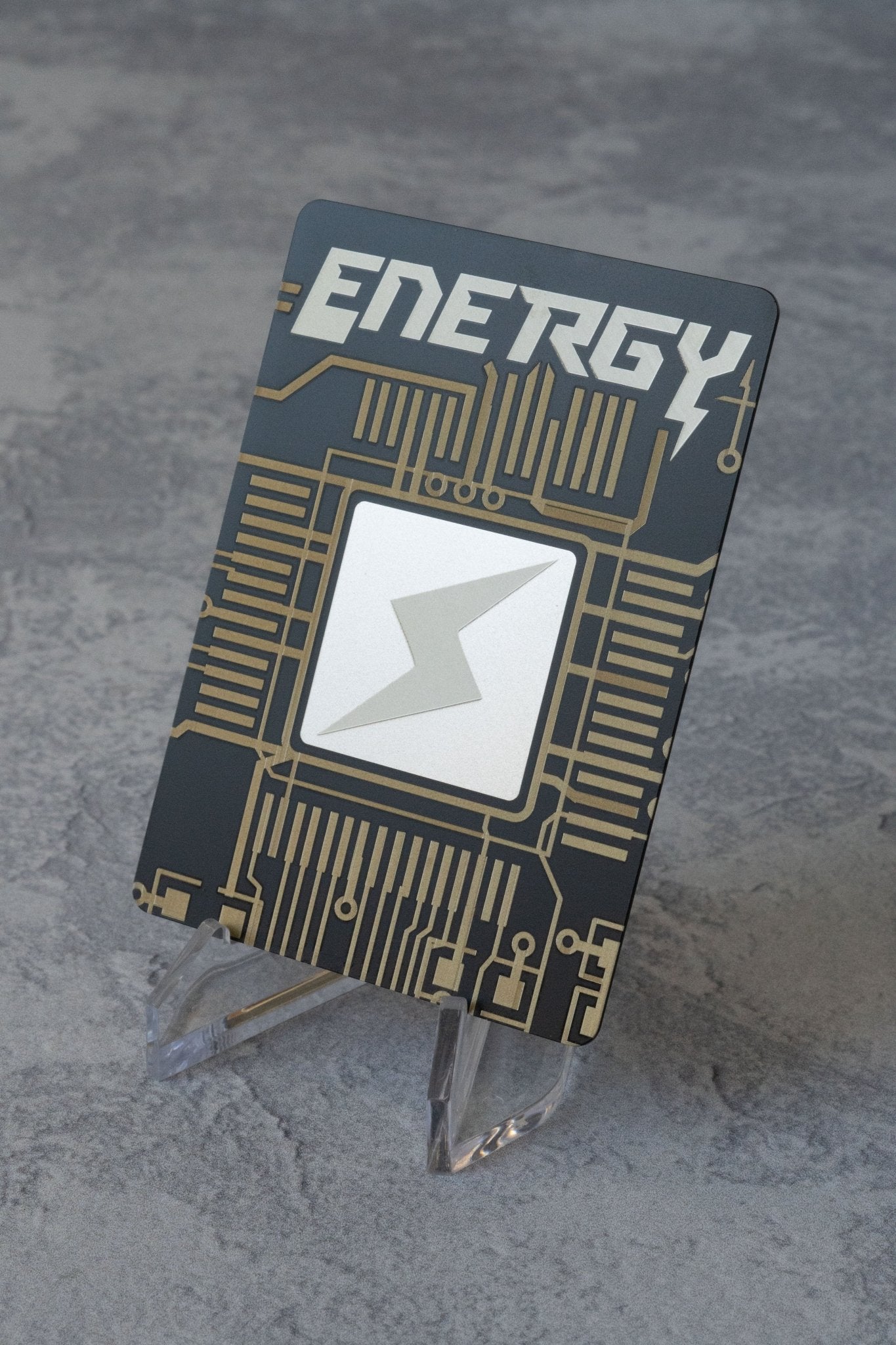 Stainless Steel Energy Token - Metal MTG Tokens