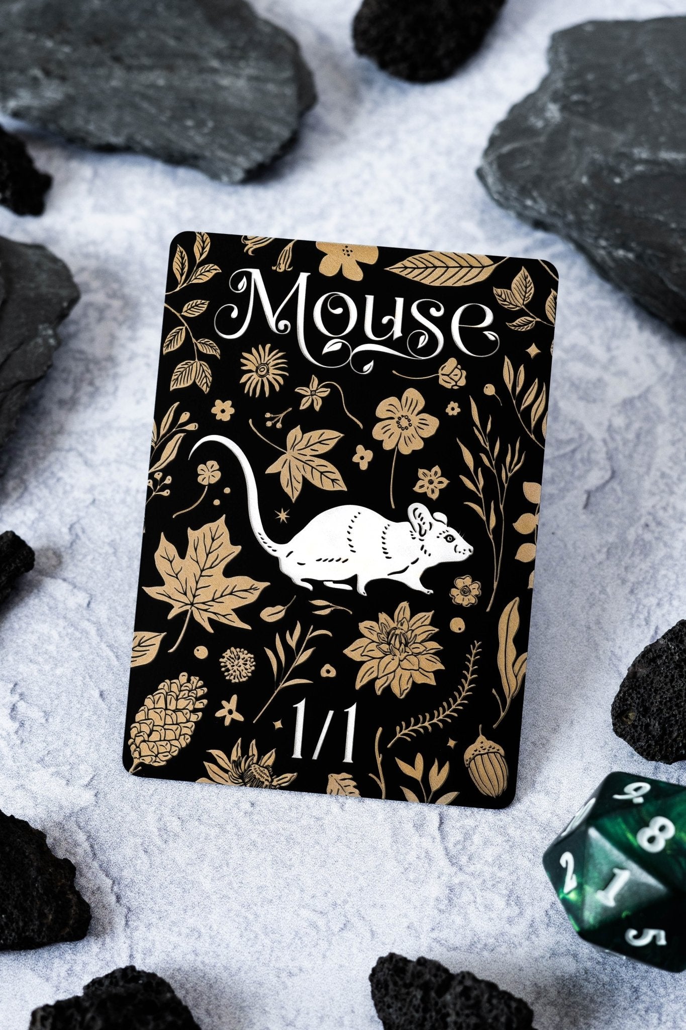 Stainless Steel Mouse Token - Metal MTG Tokens | Legendary Artifacts