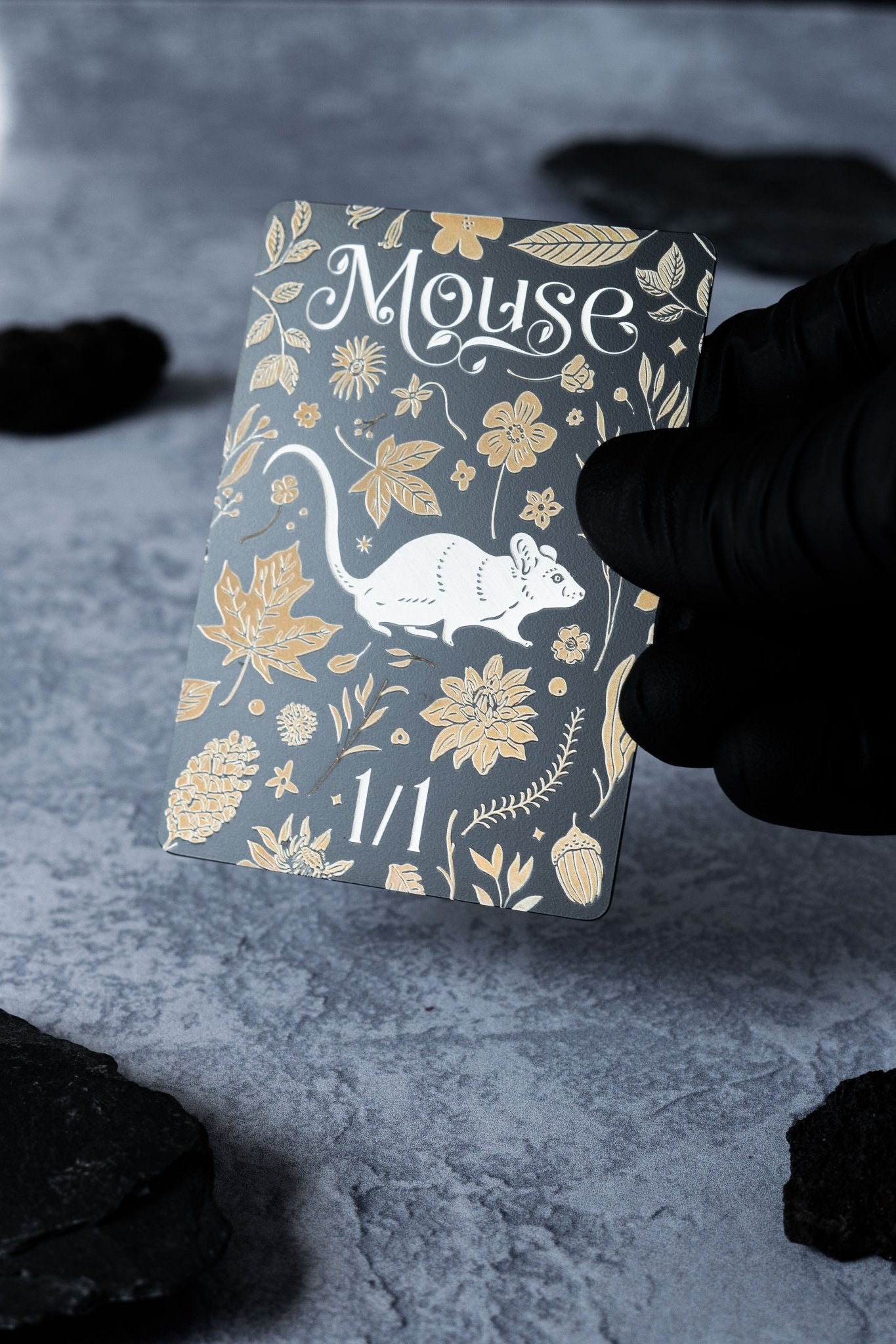 Stainless Steel Mouse Token - Metal MTG Tokens | Legendary Artifacts