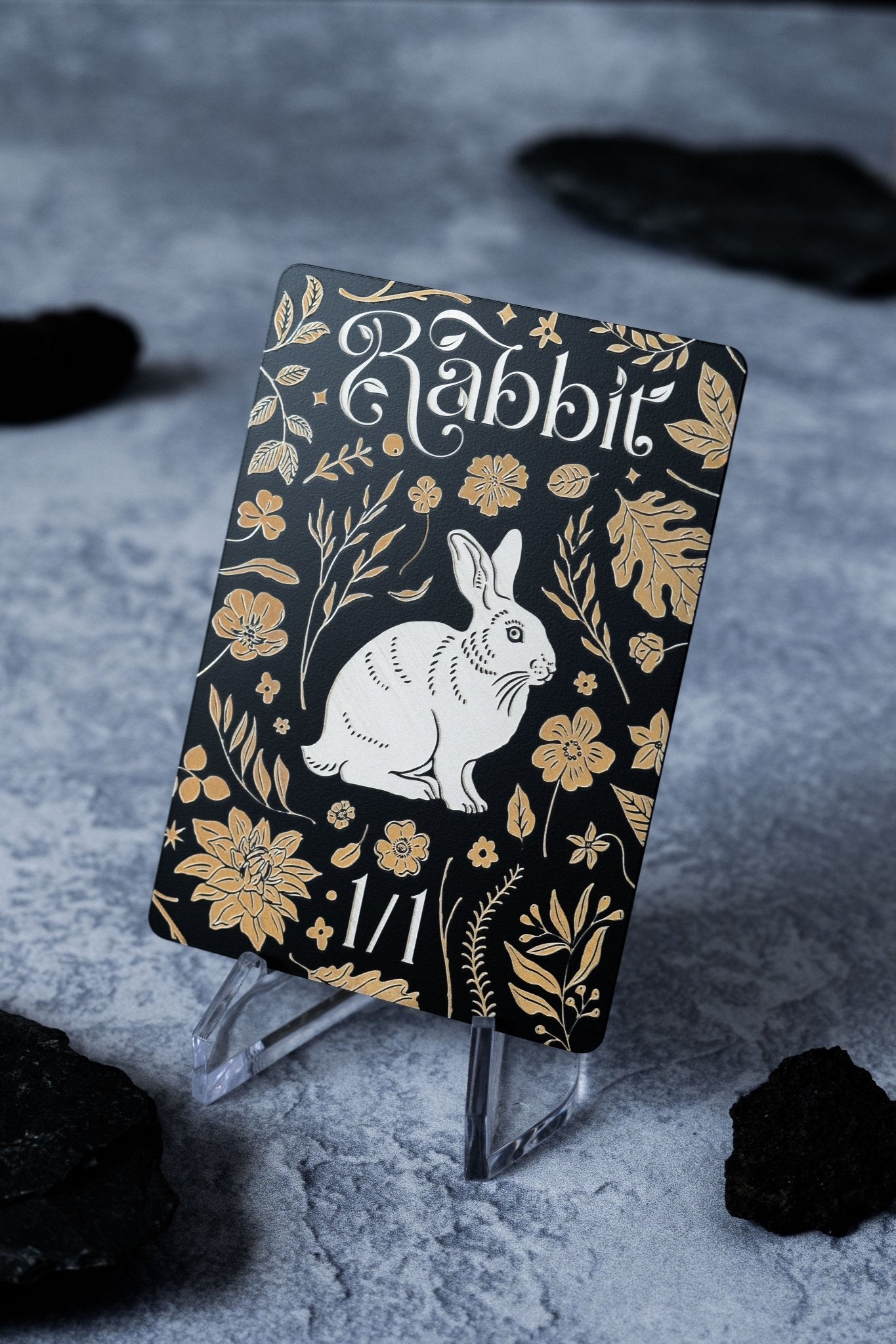 Stainless Steel Rabbit Token - Metal MTG Tokens | Legendary Artifacts