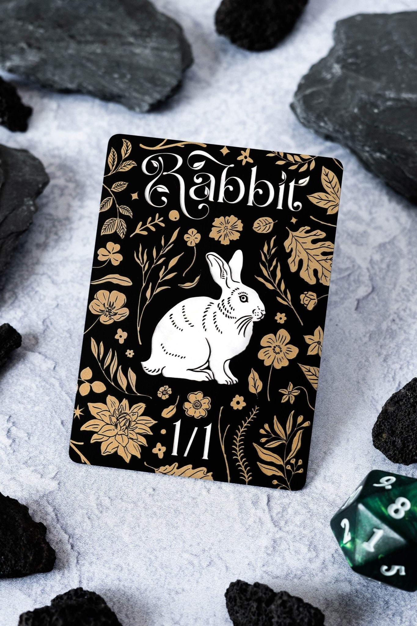 Stainless Steel Rabbit Token - Metal MTG Tokens | Legendary Artifacts