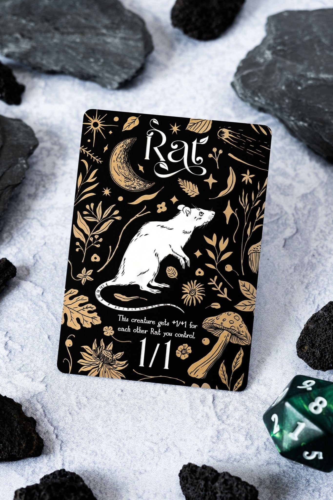 Stainless Steel Rat Token - Metal MTG Tokens | Legendary Artifacts